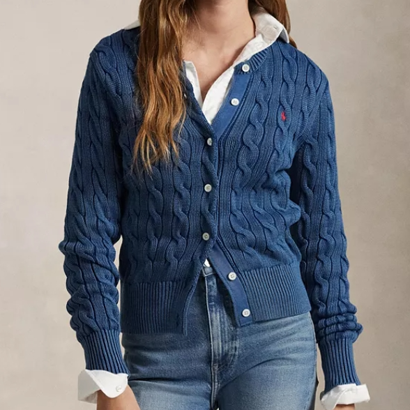 金冬天同款！Polo Ralph Lauren 拉夫劳伦 绞花开衫