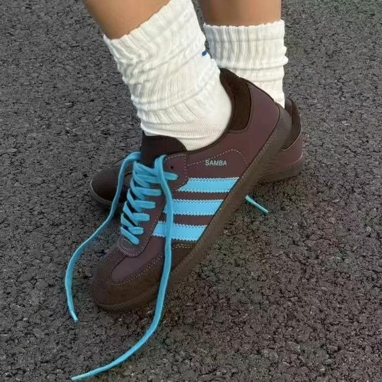 Adidas 蓝棕配色 Samba OG 休闲鞋