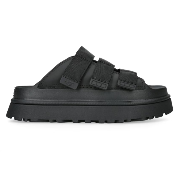 夏天好搭子！UGG 魔术贴凉鞋 黑色