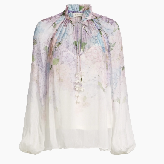 杨超越/叶舒华同款！Zimmermann 印花薄丝上衣