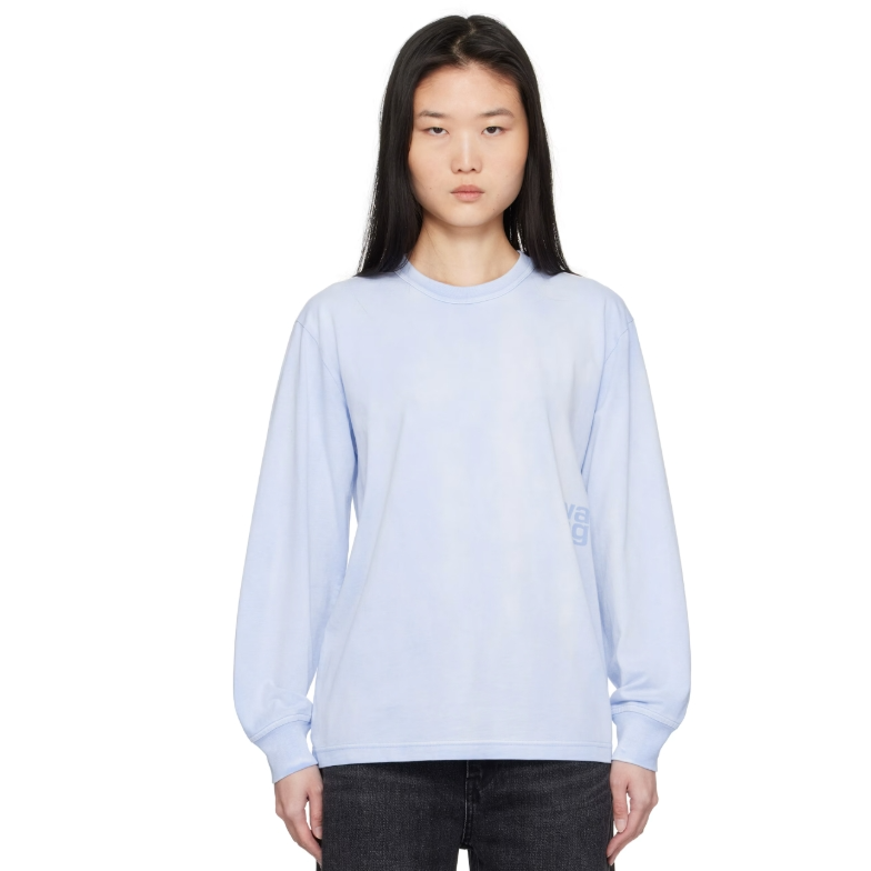 中站含税！alexanderwang.t 蓝色 Puff Logo T 恤