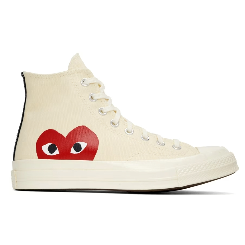 Comme des Garçons Play 灰白色 Converse 联名 Chuck 70 高帮运动鞋