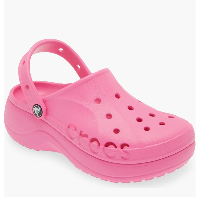 Crocs 粉色 baya 洞洞鞋
