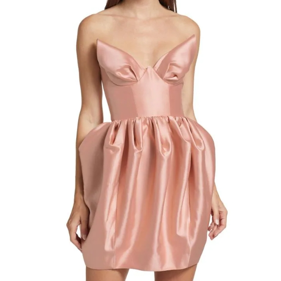 朴彩英同款！Zimmermann 缎面抹胸连衣裙