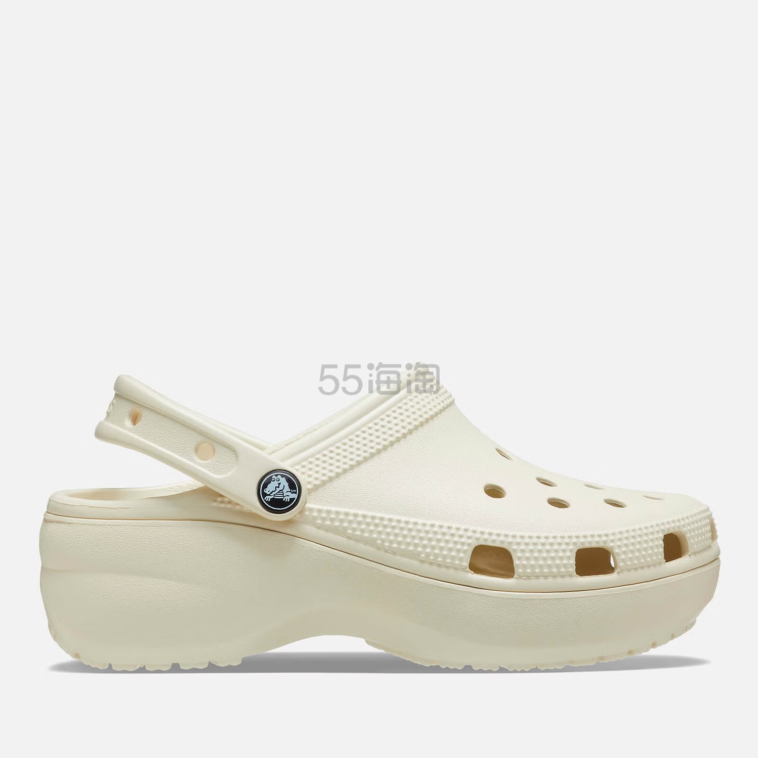 黄金码有货！CROCS 卡骆驰 Classic Platform Clog 骨白色云朵洞洞鞋