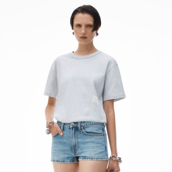 好价！Alexander Wang 带logo纯色T恤