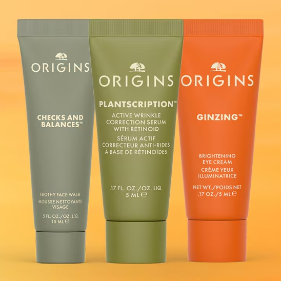 Origins：限时特惠！购买正装SPF产品赠3件套中样