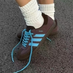 Adidas 阿迪达斯 Samba OG 板鞋 蓝棕配色