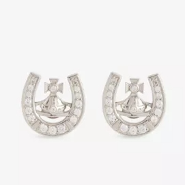 新品！Vivienne Westwood 西太后 土星马蹄耳钉