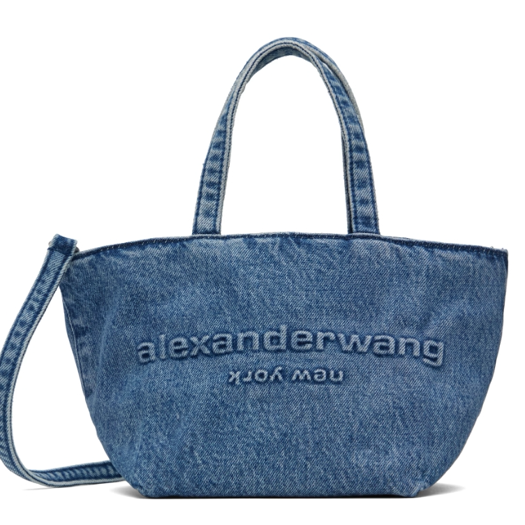中站含税！Alexander Wang 蓝色小号 Punch 托特包