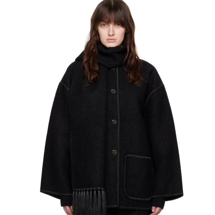 中站含税！TOTEME 黑色刺绣夹克