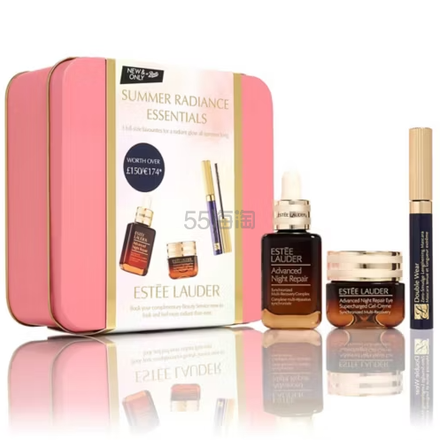 Estée Lauder 夏日光彩必备美容礼品套装（小棕瓶30ml+眼霜15ml+睫毛膏6ml）