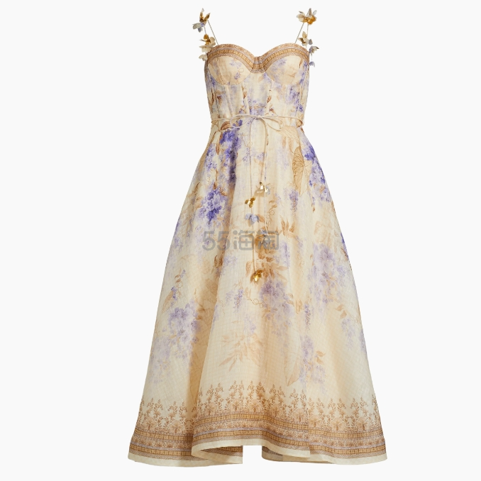 孟子义同款！Zimmermann 丁香紫 印花连衣裙