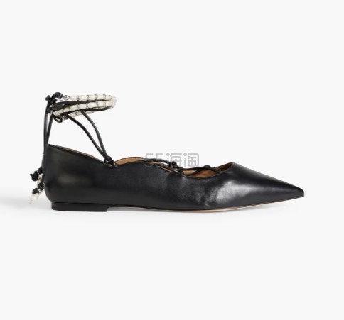 Sam Edelman  Winslet 缀饰皮革尖头平底鞋