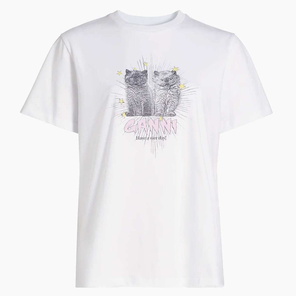 Ganni 猫咪T恤