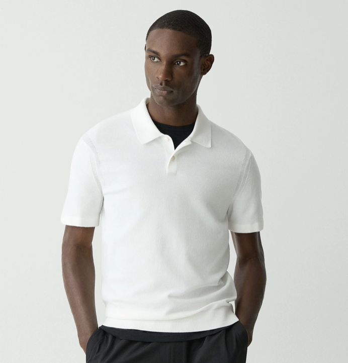 Theory 男士白色Polo衫