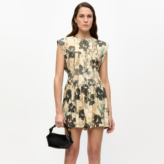 THE OUTNET 美站：GANNI 法式美衣  鞠婧祎同款泡泡袖白衬衫$62