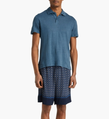 SANDRO 亚麻 Polo 衫