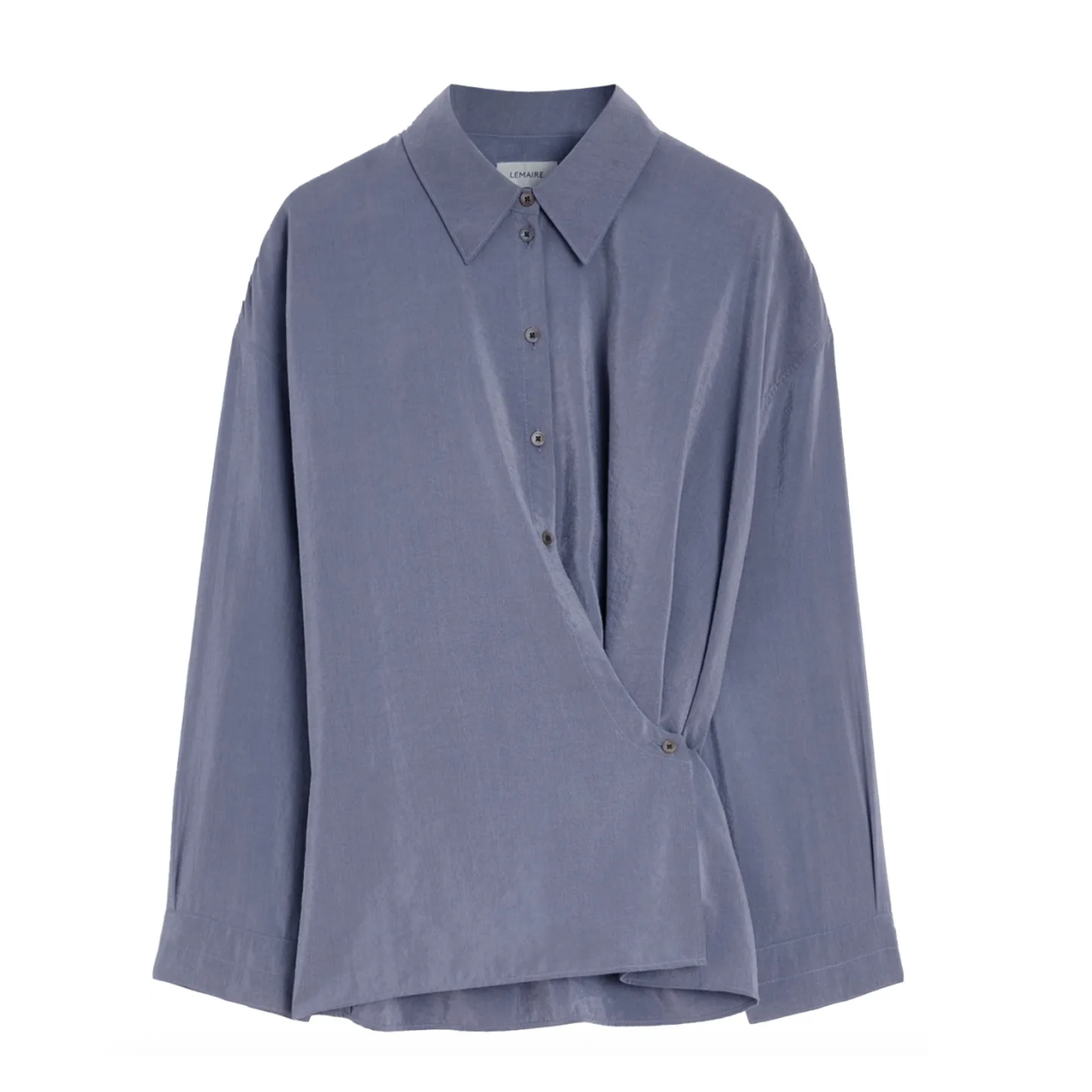 周雨彤同款！Lemaire 灰色旋褶衬衫