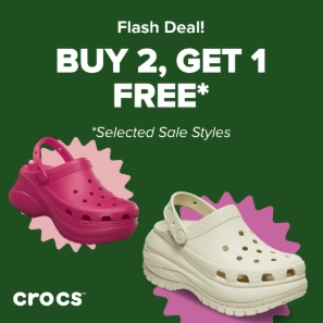 Crocs SG：限时闪促！精选洞洞鞋热卖