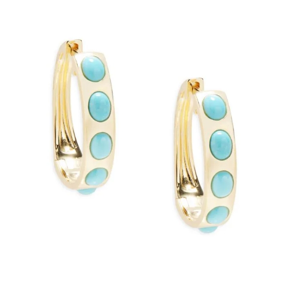 14k镀金&绿松石耳环