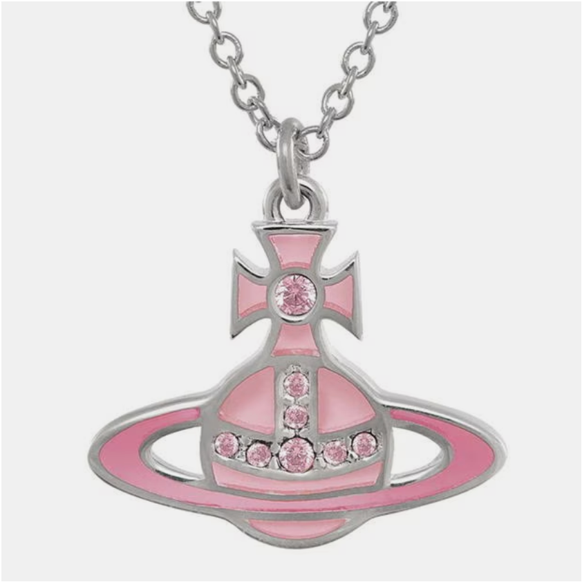 VIVIENNE WESTWOOD 西太后粉色彩土星项链