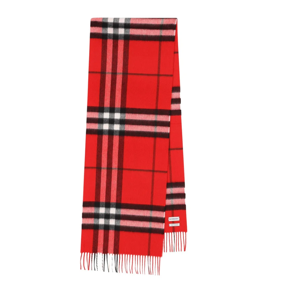 张婧仪、金婧同款！Burberry 红色格纹围巾