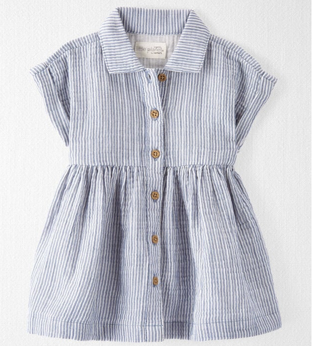 Little Planet 竖条纹娃娃裙