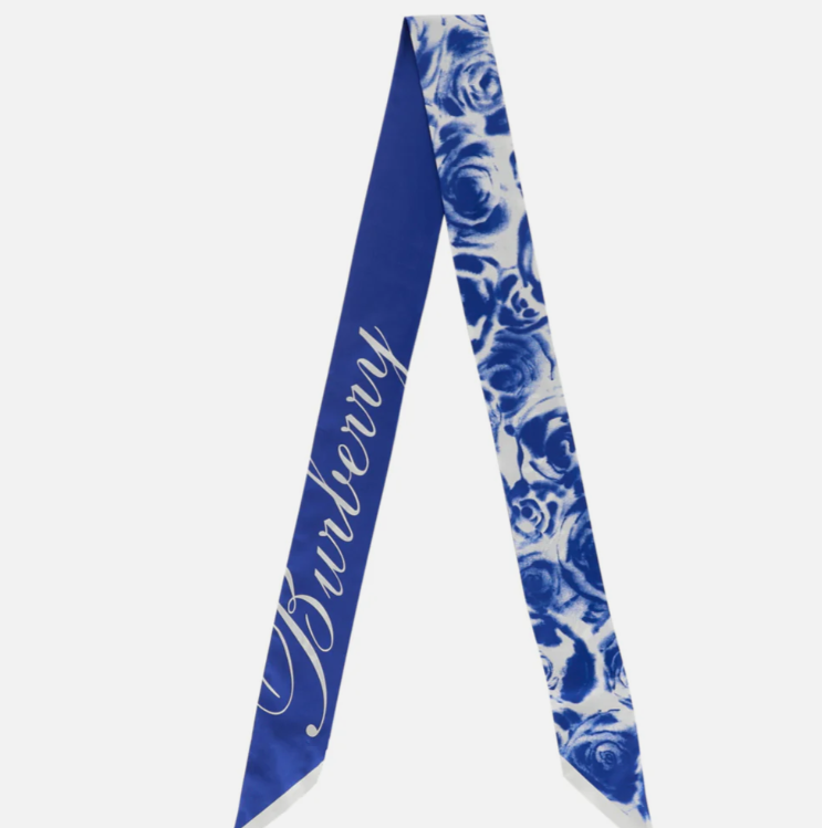 Burberry rose-printed 丝巾