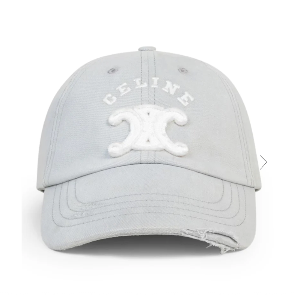 Celine 浅灰色球棒帽