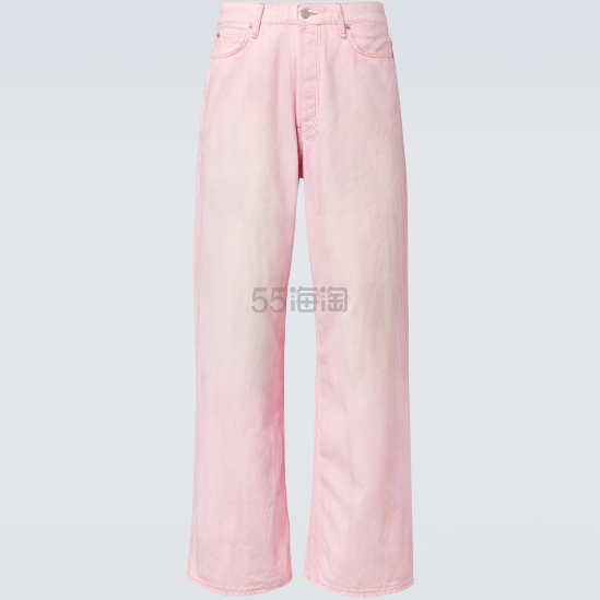 鞠婧祎同款 ACNE STUDIOS 1981 粉色阔腿牛仔裤