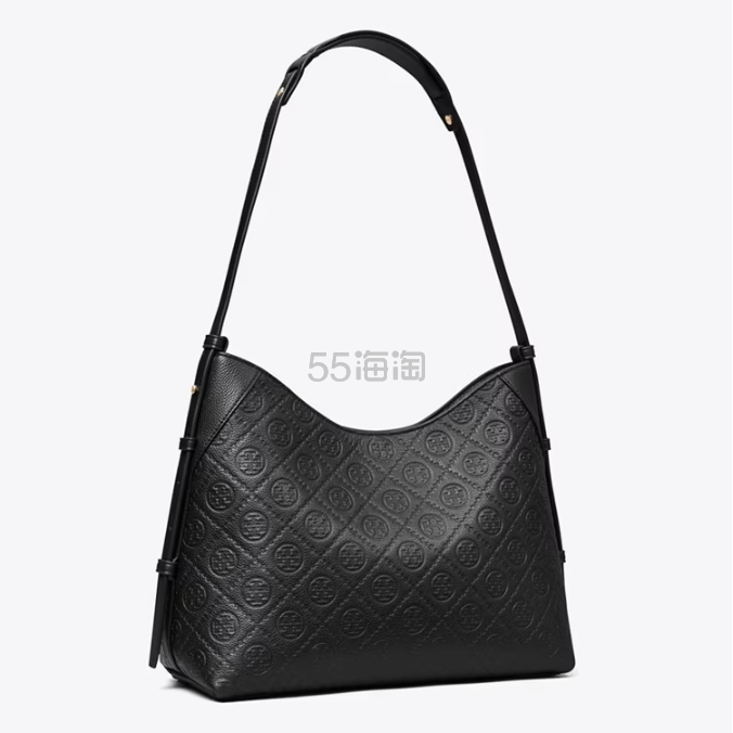新款上线！Tory Burch 汤丽柏琦 黑色老花流浪包