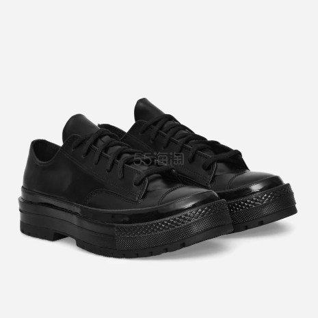 CONVERSE 匡威 Chuck 70 黑色皮革乐福鞋
