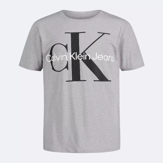 S/M码有货 Calvin Klein 大童款灰色字母徽标T恤
