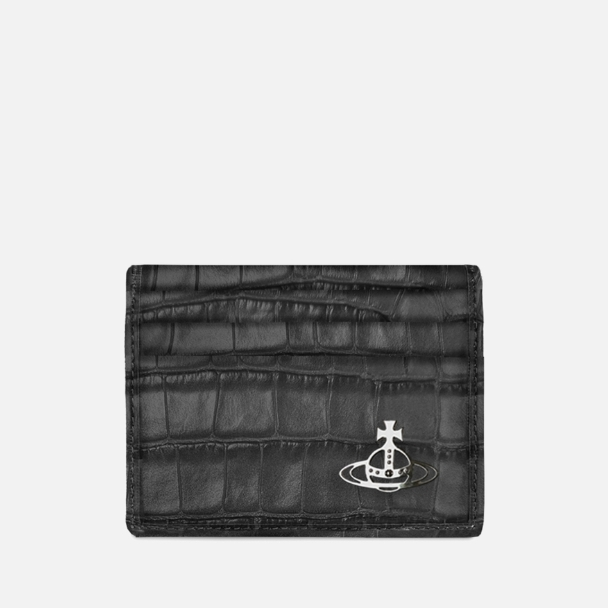 VIVIENNE WESTWOOD 西太后黑色鳄鱼皮卡包