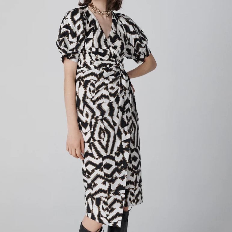 DVF Arina 几何印花连衣裙