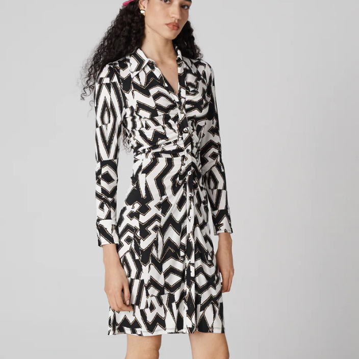 DVF Sheska 几何印花连衣裙