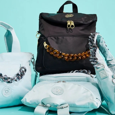 Kipling：Outlet 大促专区 金属色双肩包$59