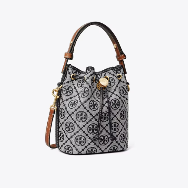 Tory Burch 汤丽柏琦 新款 老花迷你水桶包