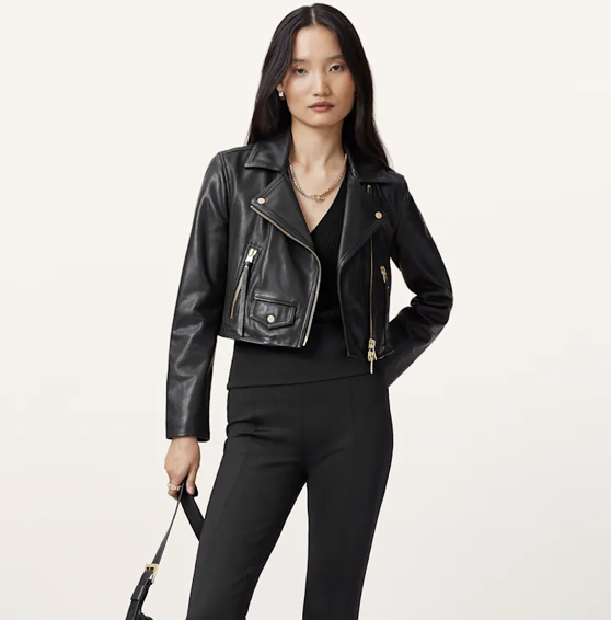 Allsaints Elora 短款皮夹克