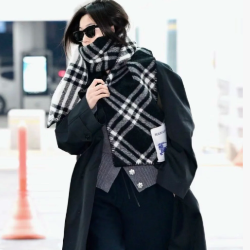 全智贤同款！Burberry 巴宝莉 格纹羊毛围巾