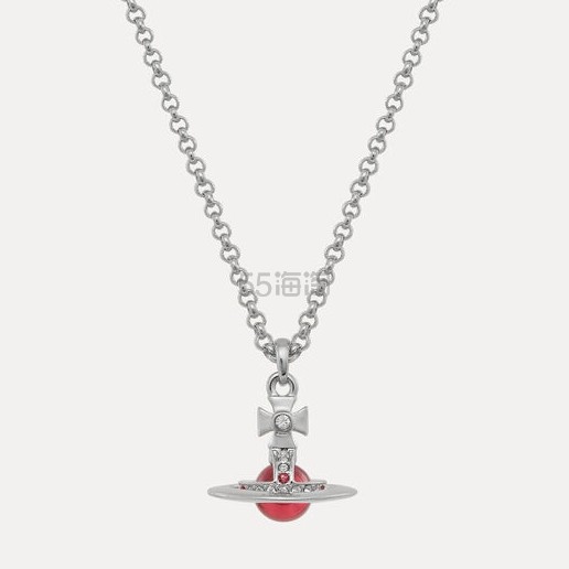 VIVIENNE WESTWOOD 西太后 New Petite Orb 红色土星吊坠项链
