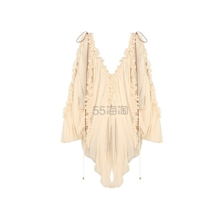 ZIMMERMANN Illuminate 荷叶边乔其纱上衣