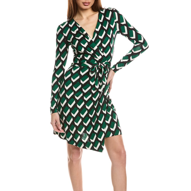 DVF Jazmine 真丝裹身连衣裙