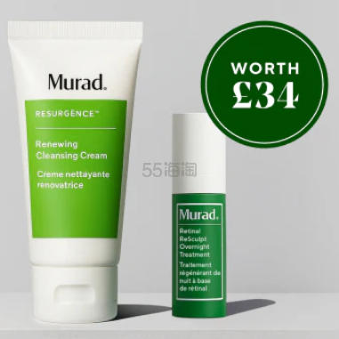 Murad UK：全场护肤热卖 选购新品重塑晚霜、畅销视黄醇精华等