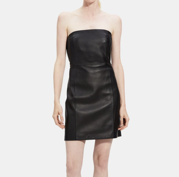 Theory 全皮抹胸连衣裙