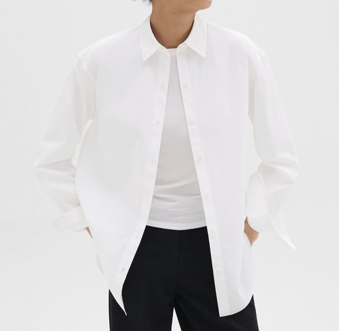 Theory 男友风白衬衫