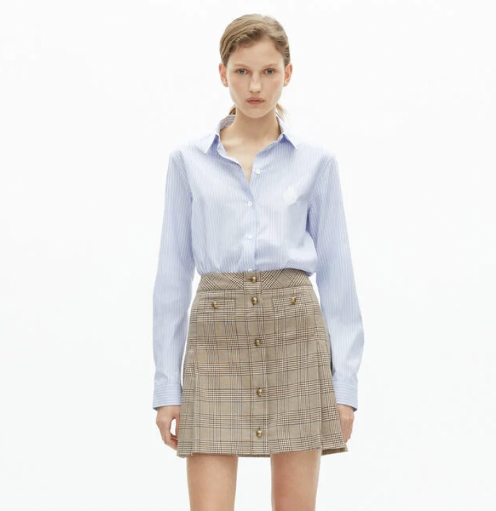The Kooples 格纹短裙