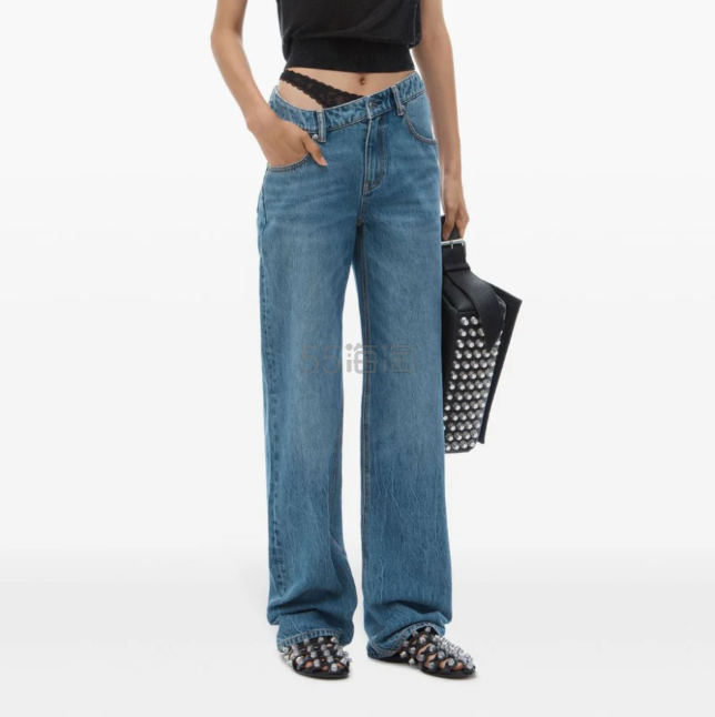 Alexander Wang 腰带蕾丝牛仔裤
