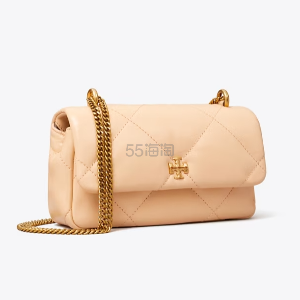 Tory Burch KIRA 迷你菱格单肩包 杏黄色